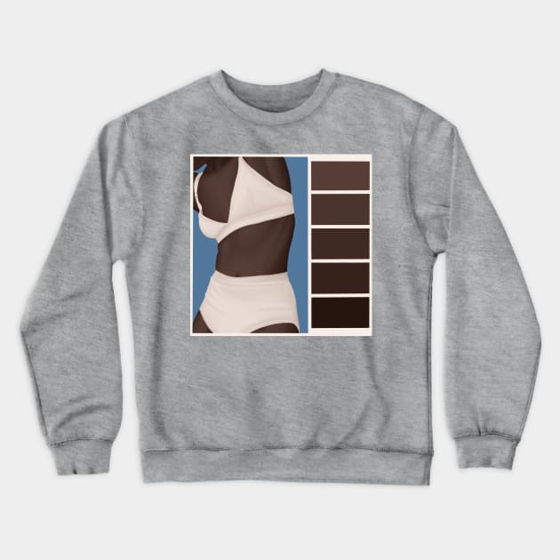 Skin tones dark Crewneck Sweatshirt by JadedWolvesArt